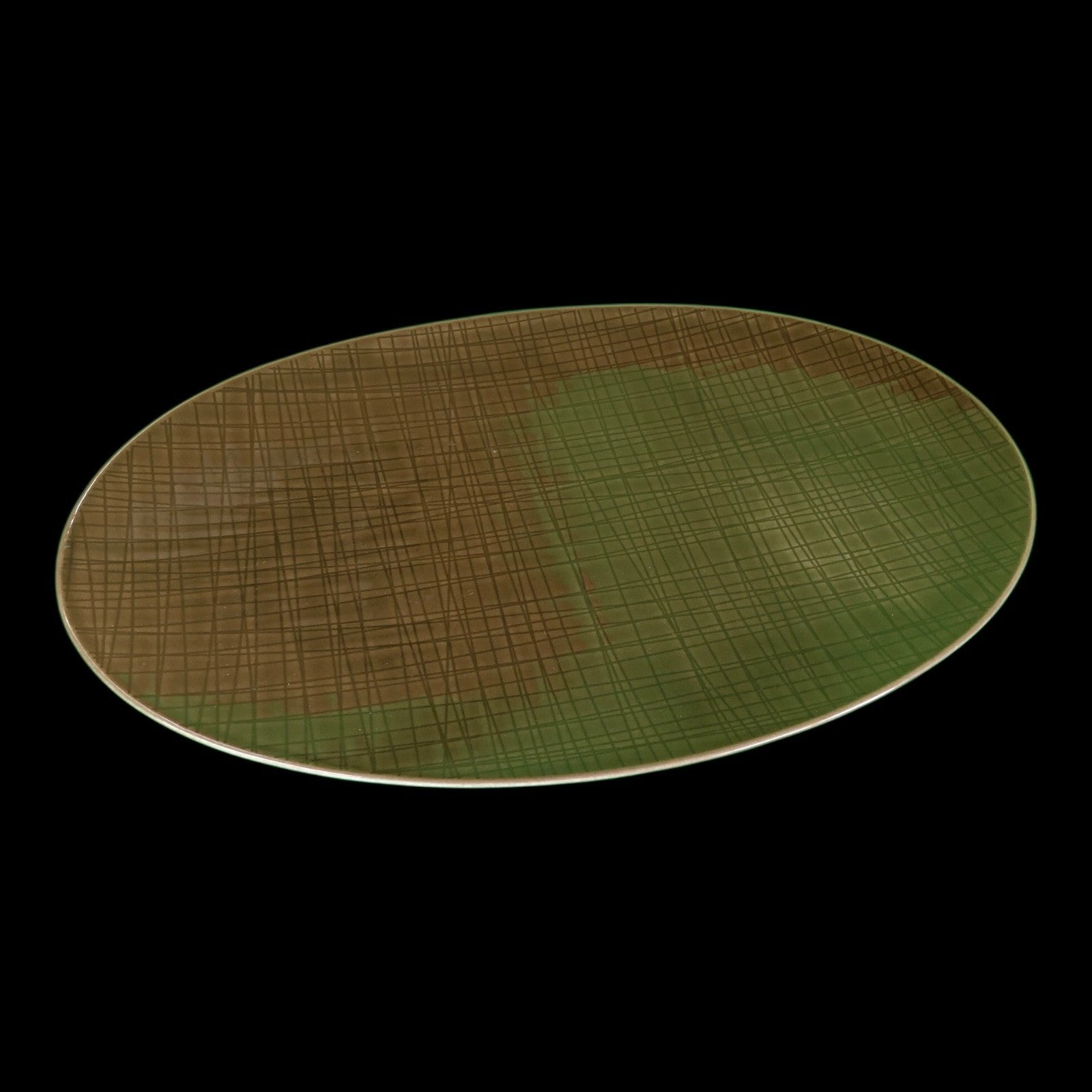 Platte oval Mesh Colours Walnut Walnuss 30 x 20cm Rosenthal Porzellan
