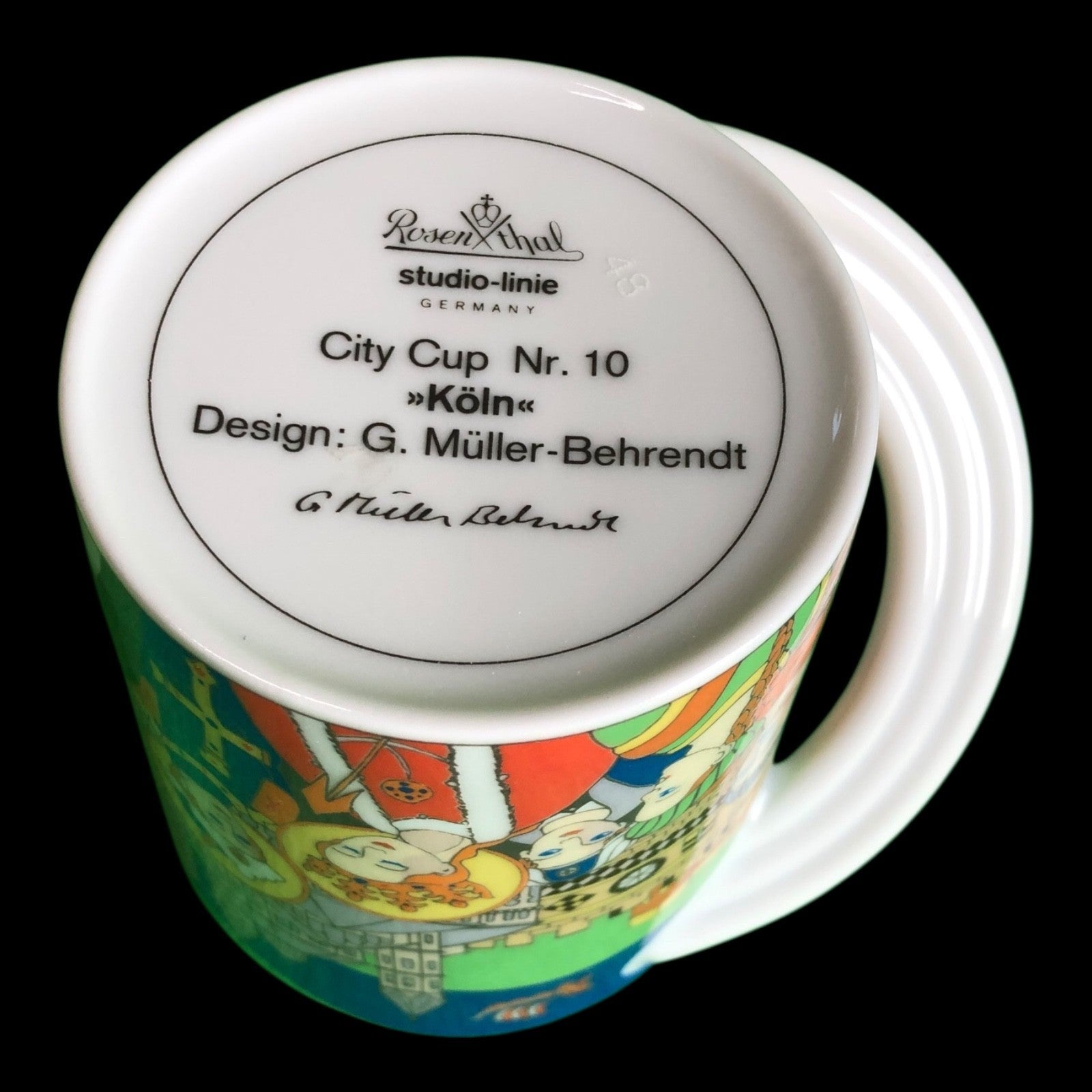 City Cup Köln Nr. 10 Kaffeebecher Henkelbecher Tasse Rosenthal Porzellan