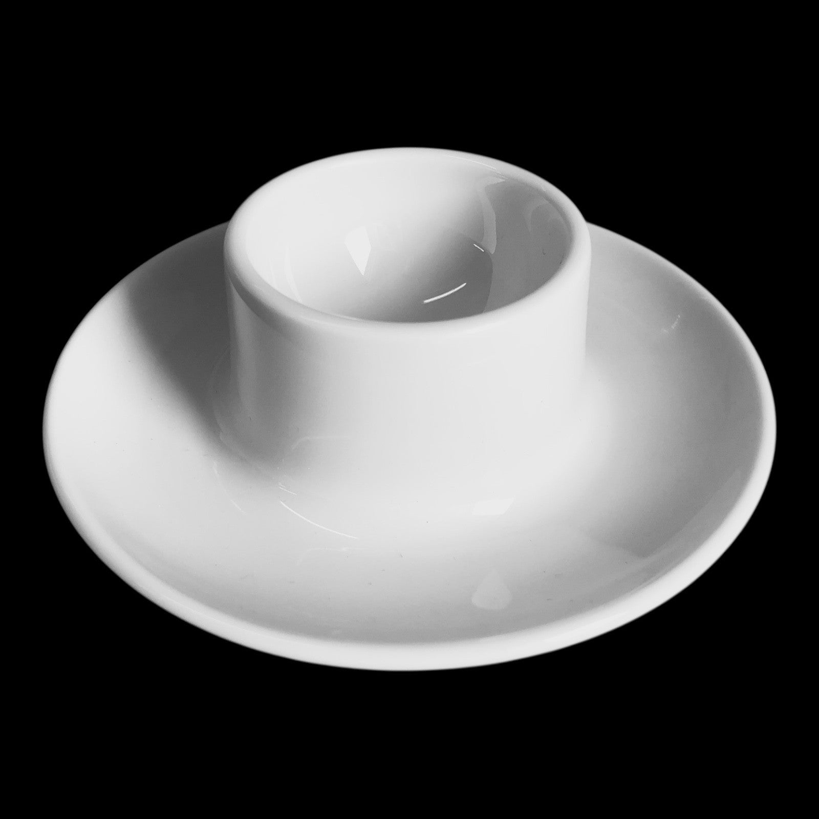 Eierbecher mit Ablage Eibecher Eier Becher Tac Gropius Weiß Rosenthal Porzellan