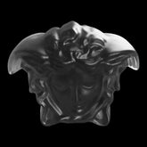 Briefbeschwerer Versace Medusa Kopf Bleikristall Schwarz Rosenthal Porzellan