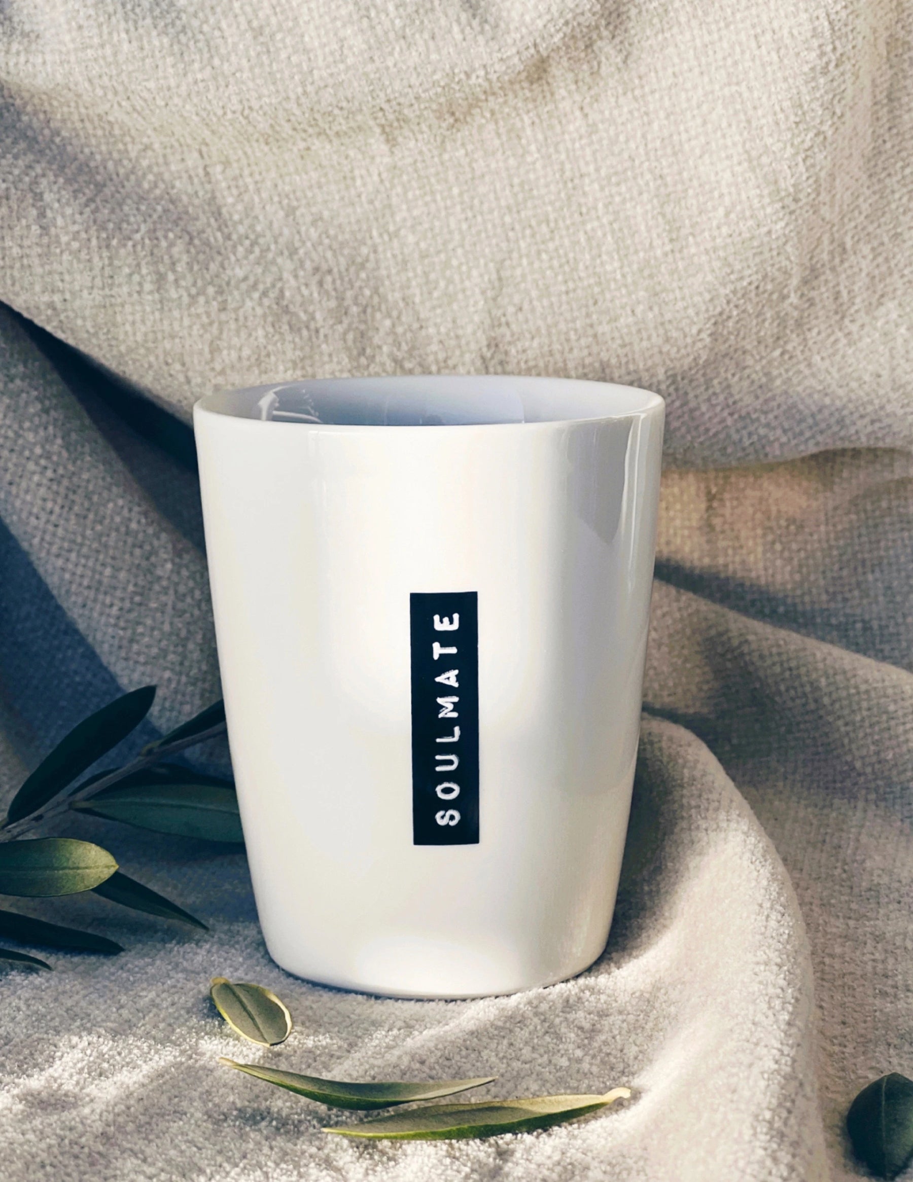 Becher Labelwrite Soulmate schwarz I gold