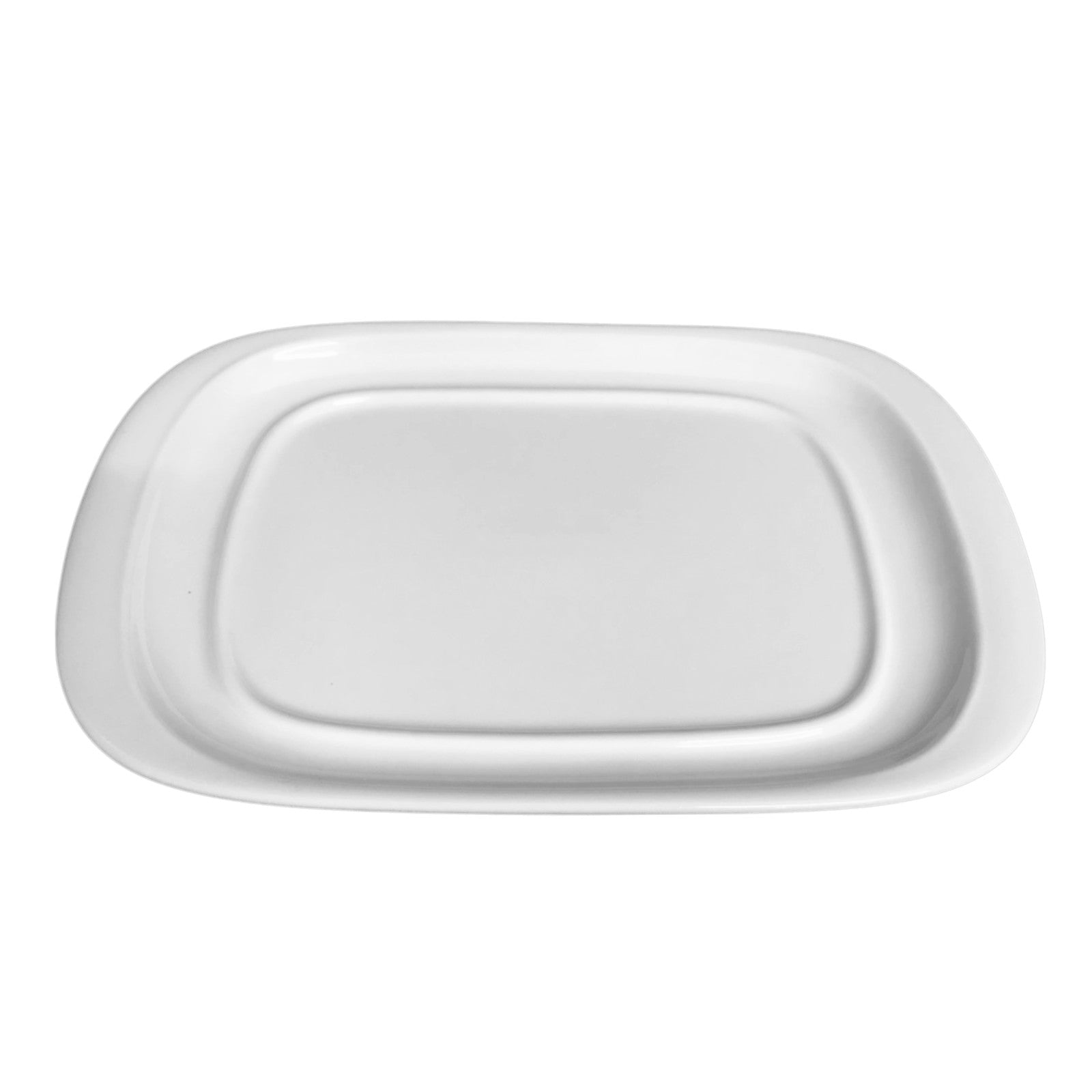 Butterdose 2-tlg. aus hochwertigen Porzellan Weiß Butterbehälter mit Deckel