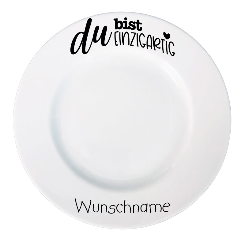 Frühstücksteller Du bist Einzigartig