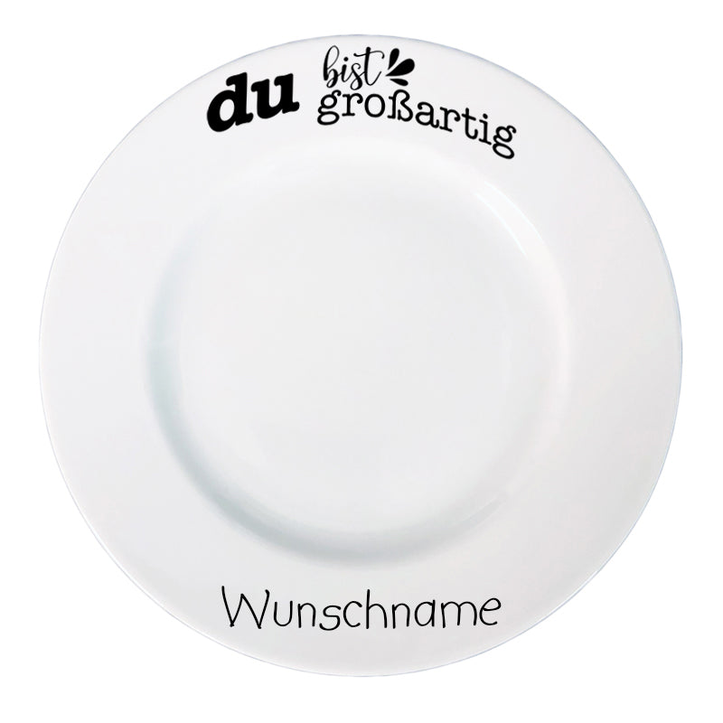 Frühstücksteller Du bist großartig