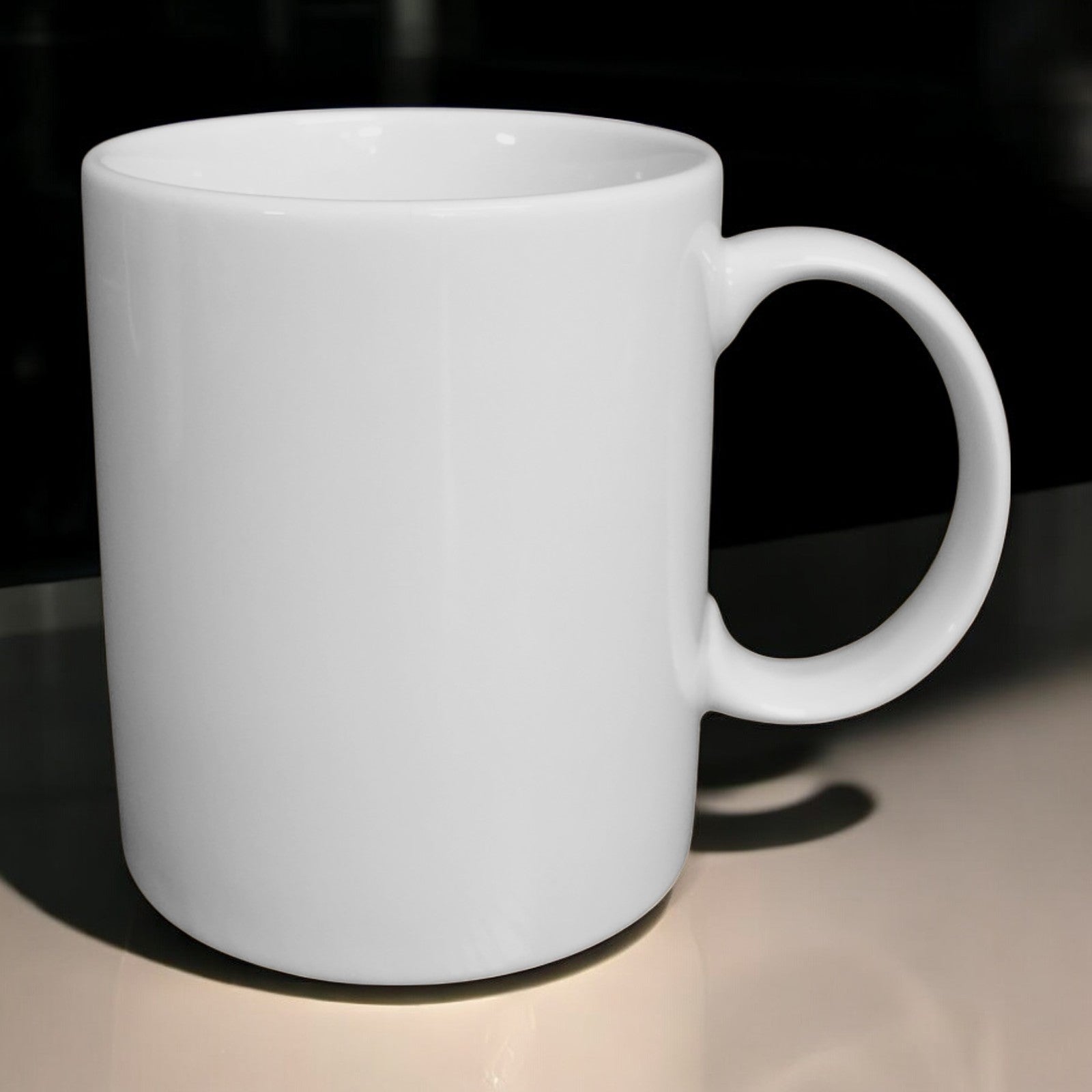 Kaffeebecher 6 Stück 320ml Weiß | Tassen aus Premium Porzellan | Kaffee Becher