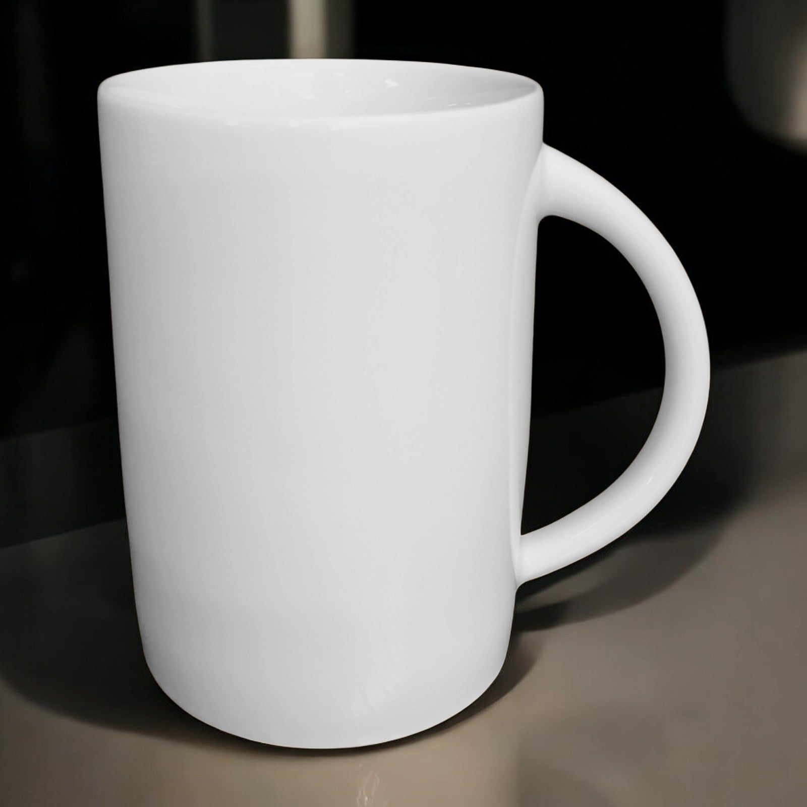 Kaffeebecher 6 Stück 280ml Weiß | Premium Porzellan Tassen | Kaffee Becher Set