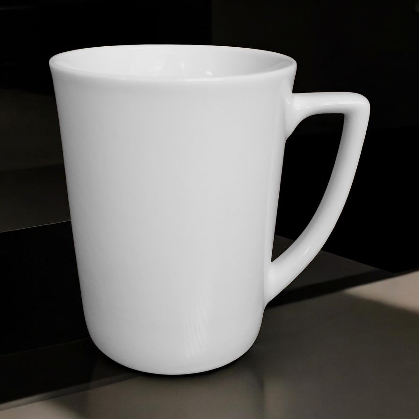 Kaffeebecher 6 Stück 280ml Weiß | Tassen aus Premium Porzellan | Kaffee Becher