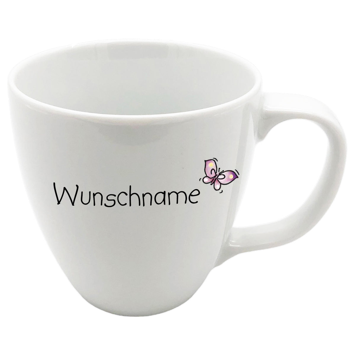 Kaffeebecher Tasse Springtime Schmetterling mit Wunschname