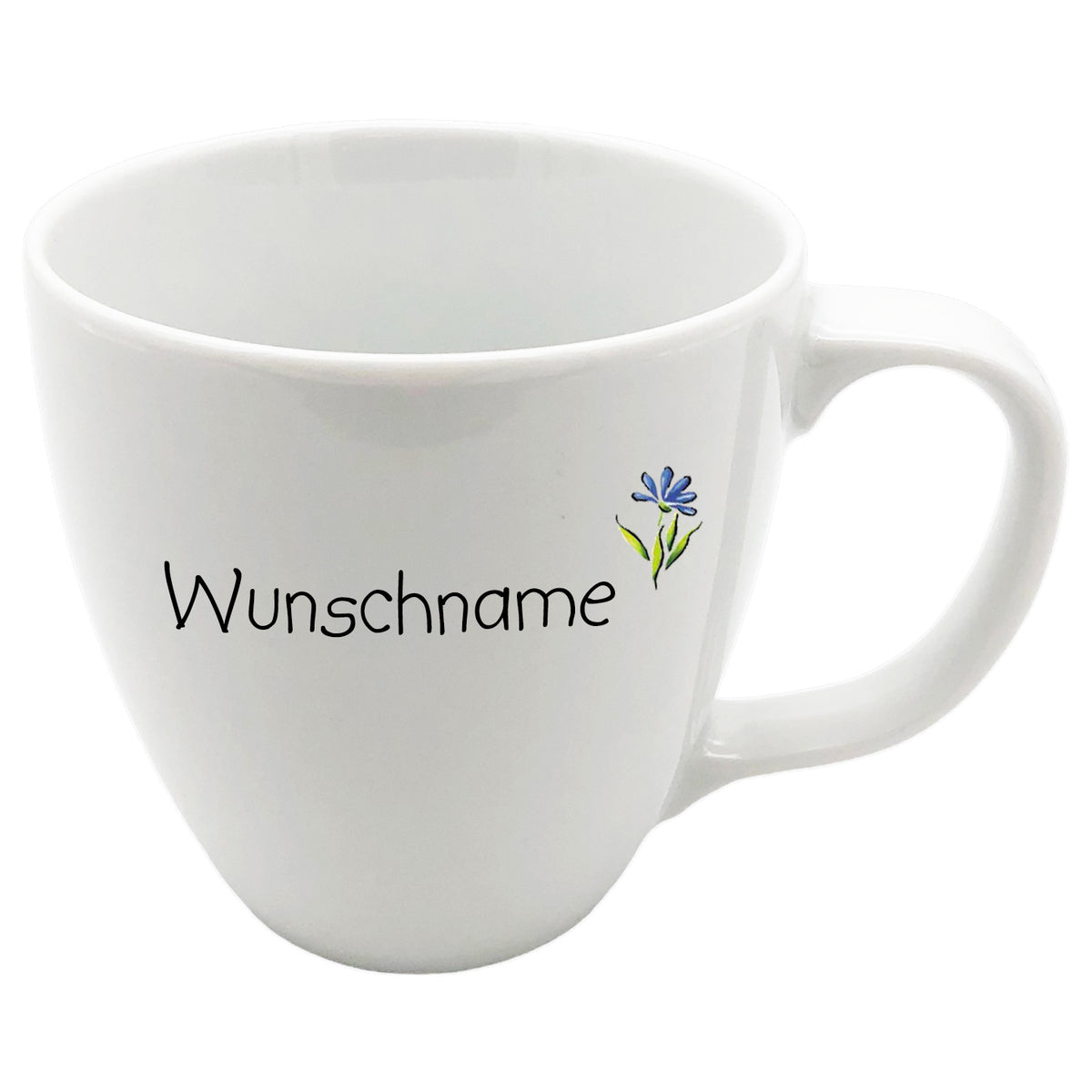 Kaffeebecher Tasse Springtime blaue Blume mit Wunschname