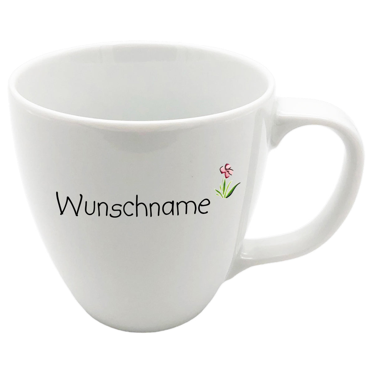 Kaffeebecher Tasse Springtime rote Blume mit Wunschname