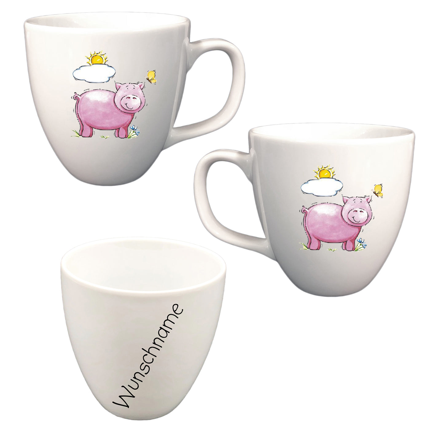Tasse XL Schwein mit Wunschname