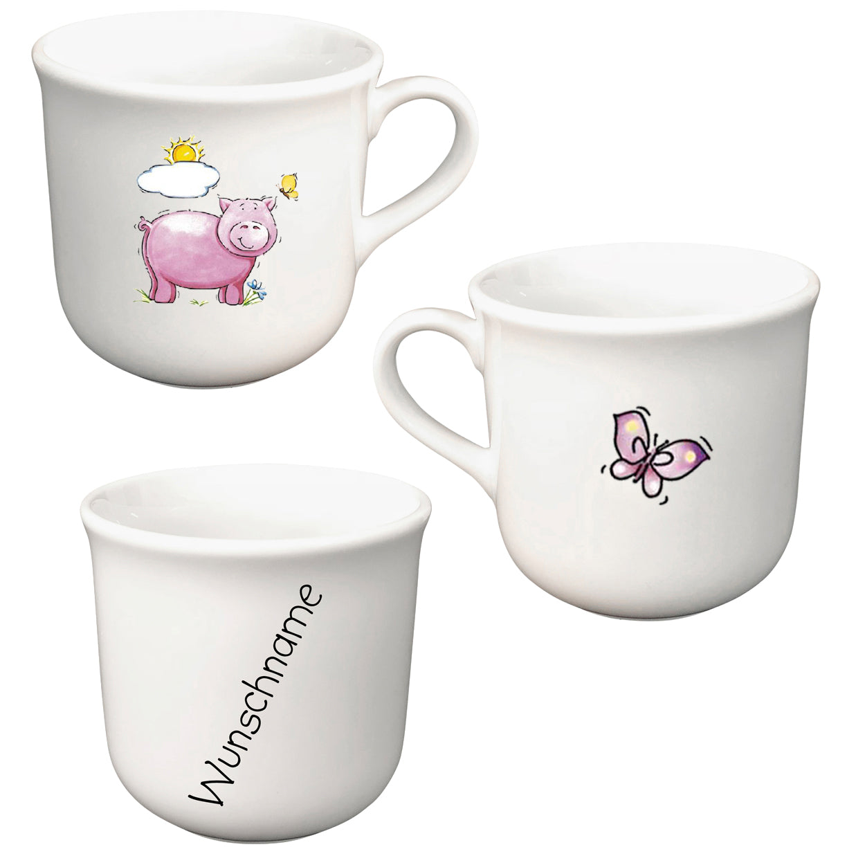 Kinderservice 5-tlg. Schwein mit Wunschname