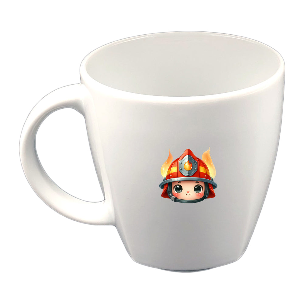 Tasse Kindertasse eckig Kids Feuerwehr mit Wunschname