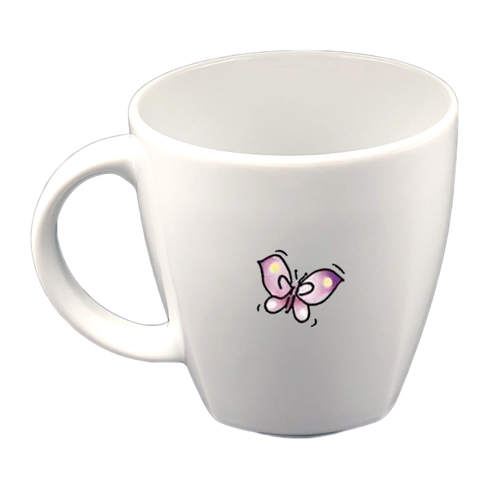 Tasse Kindertasse eckig Schwein mit Wunschname