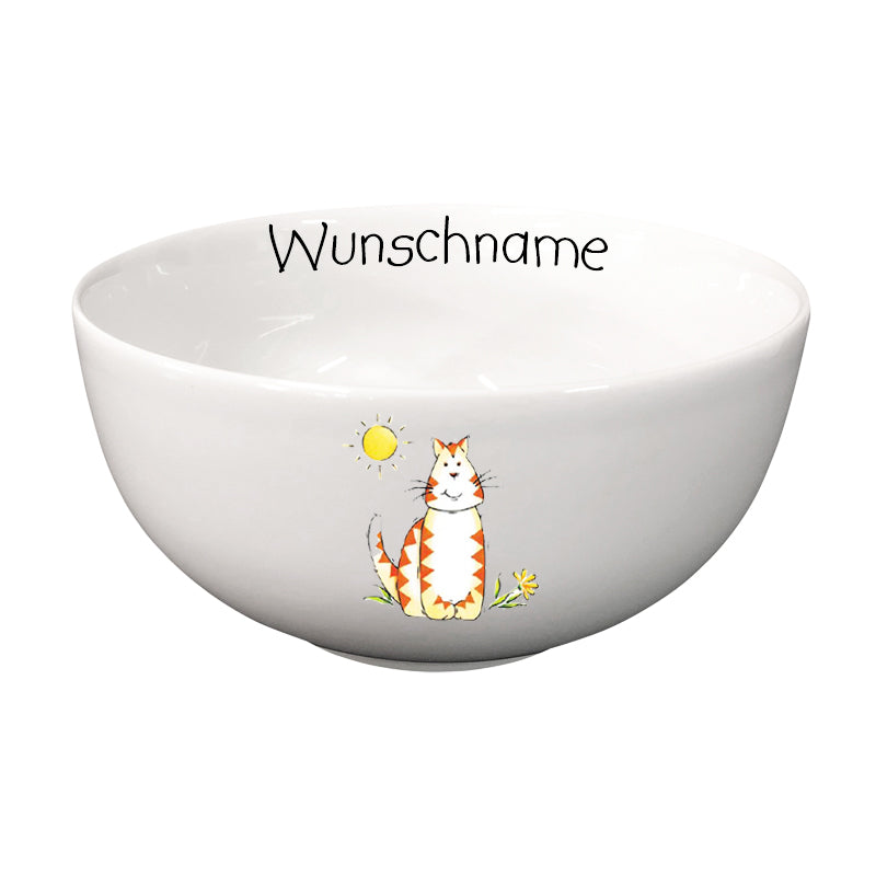 Kindergeschirr 3-tlg. Katze mit Wunschname