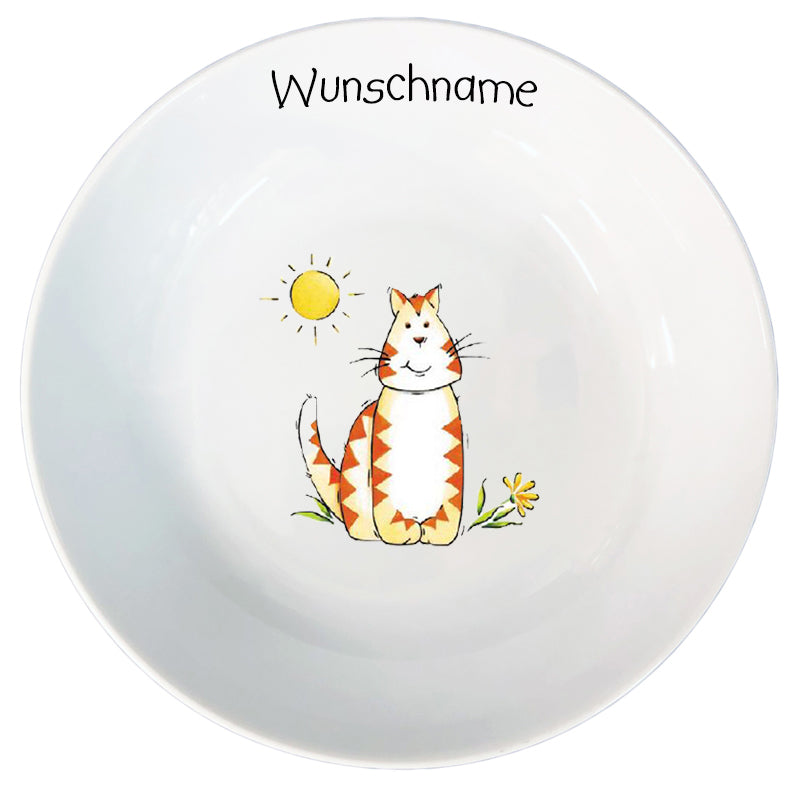 Kinderservice 5-tlg. Katze mit Wunschname