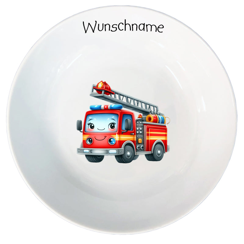 Kinderservice 3-tlg. Kids Feuerwehr mit Wunschname