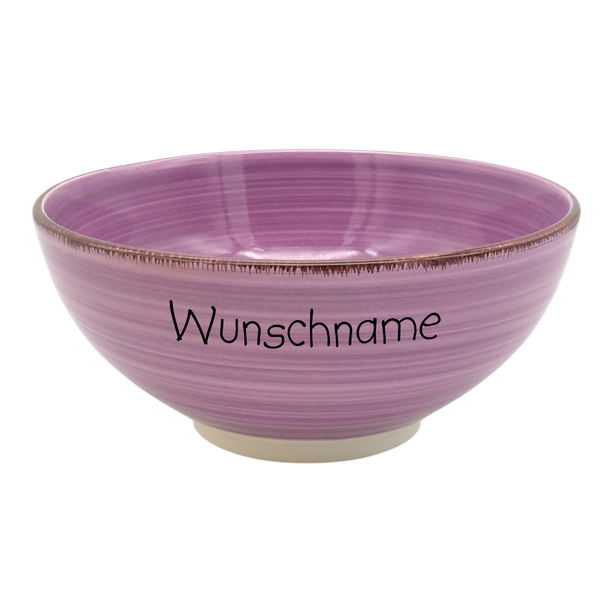 Müslischale Porridge Schale Keramik Bunt Lila mit Wunschname