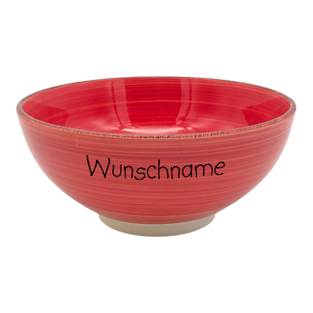 Müslischale Porridge Schale Keramik Bunt Rot mit Wunschname