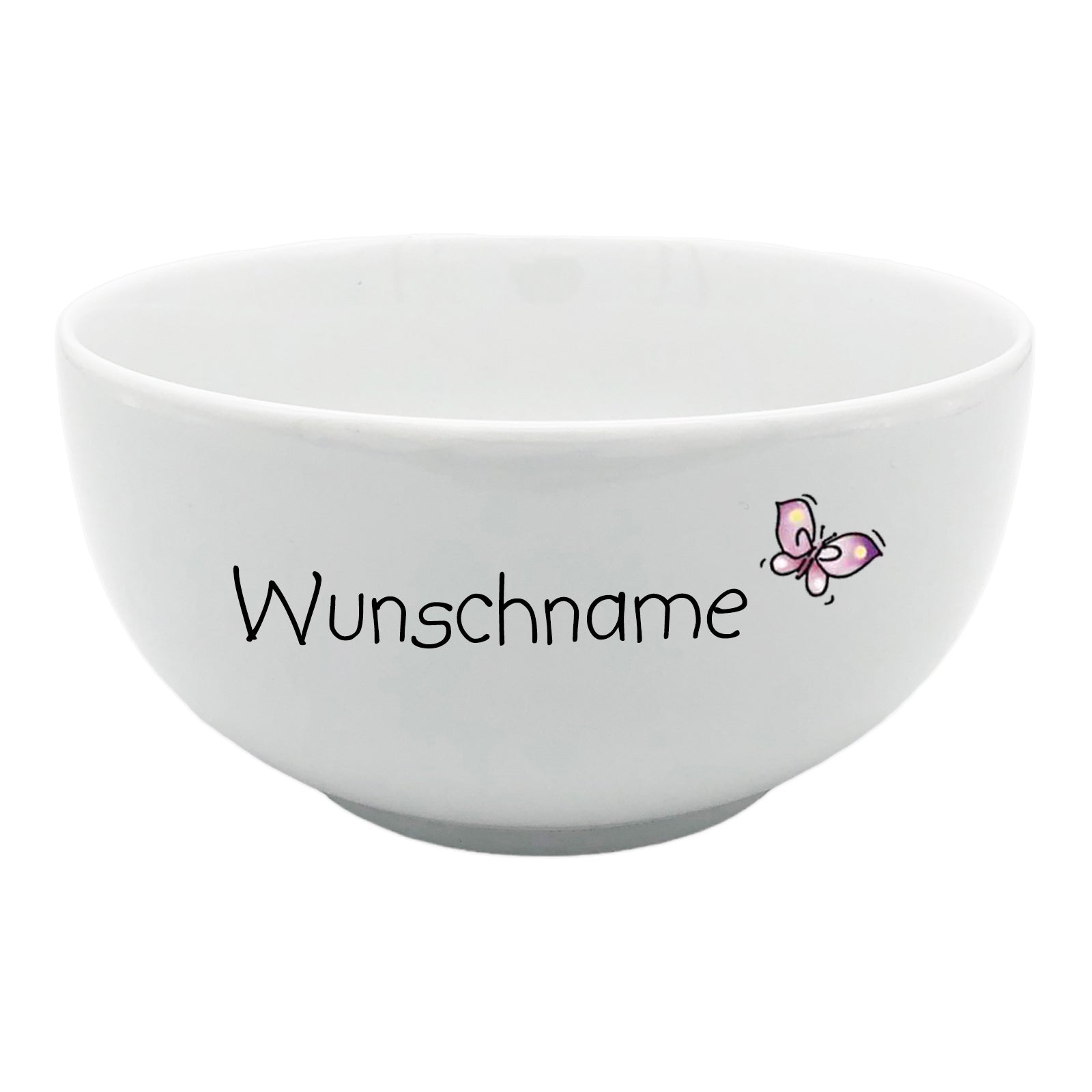 Müslischale Porridge Schale Springtime Schmetterling mit Wunschname