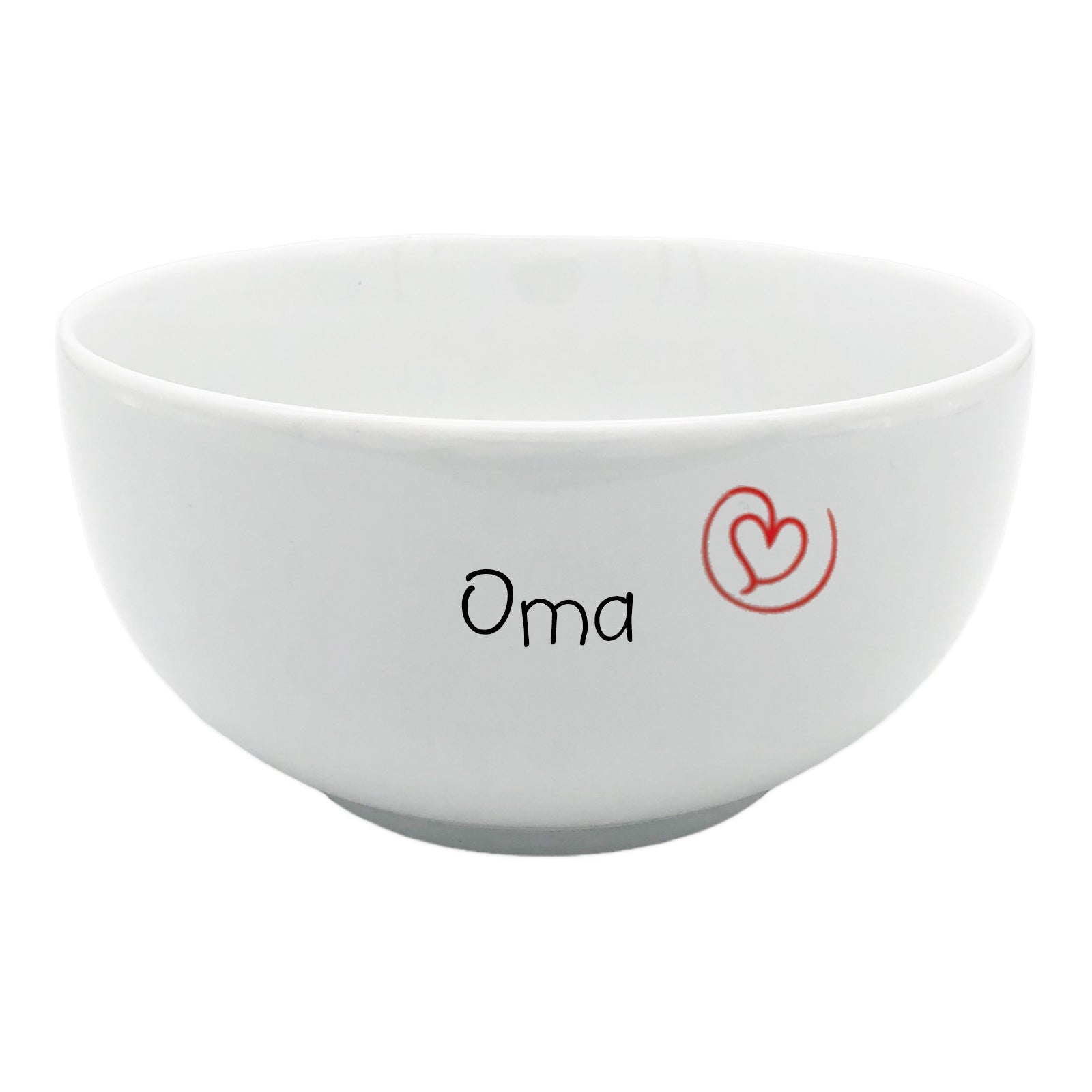 Müslischale Porridge Schale Porzellan Herz Oma
