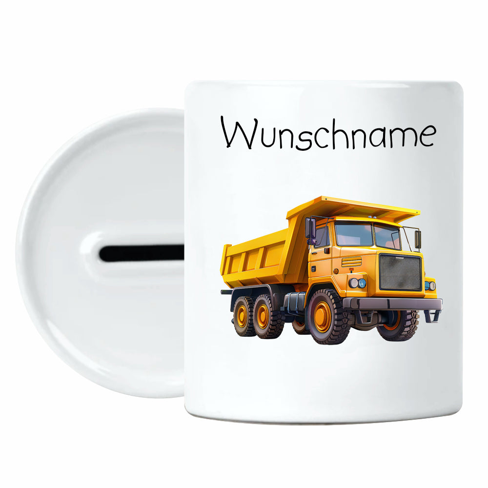 Spardose LKW mit Wunschname