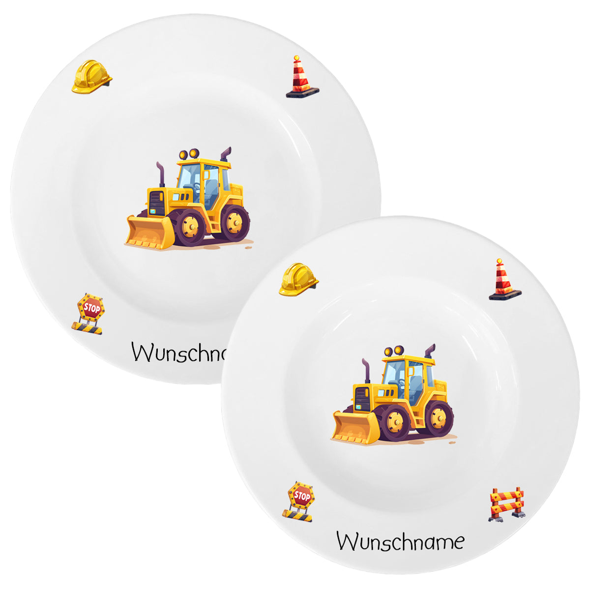 Speiseservice 2-tlg. Radlader mit Wunschname