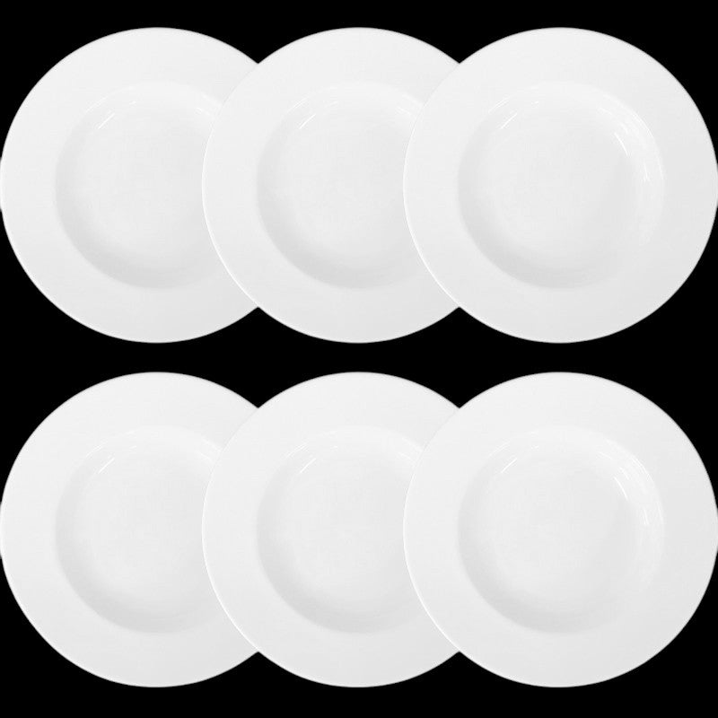 Suppenteller 6 Stück 22cm tief | Suppen Teller Porzellan Set | Serie Roma