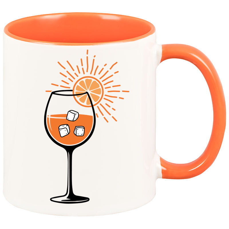 Tasse - Aperol Glas farbig