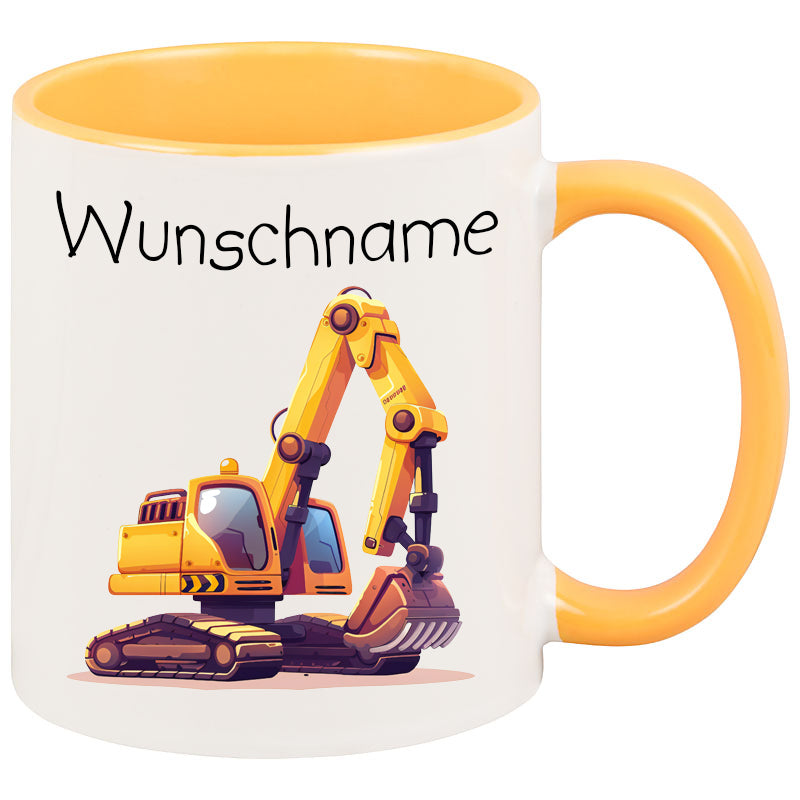 Tasse Bagger 1 mit Wunschname