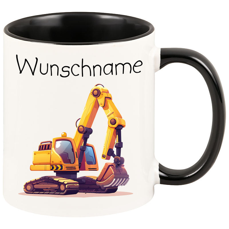 Tasse Bagger 1 mit Wunschname