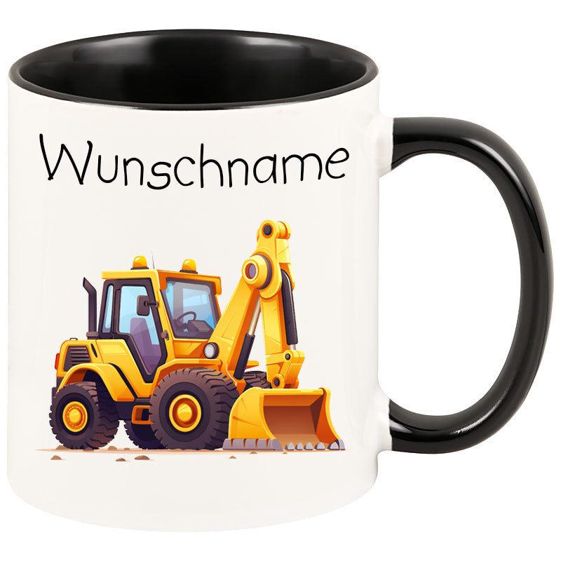 Tasse Bagger 2 mit Wunschname