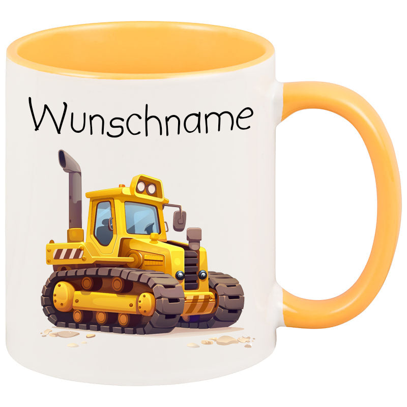 Tasse Baufahrzeug mit Wunschname