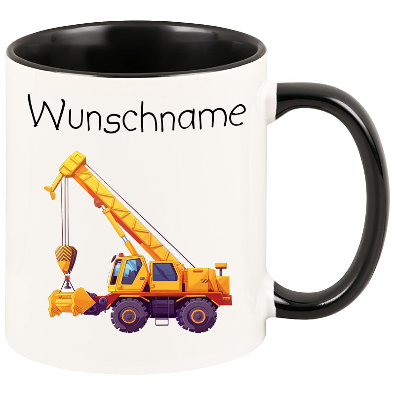 Tasse Kran mit Wunschname