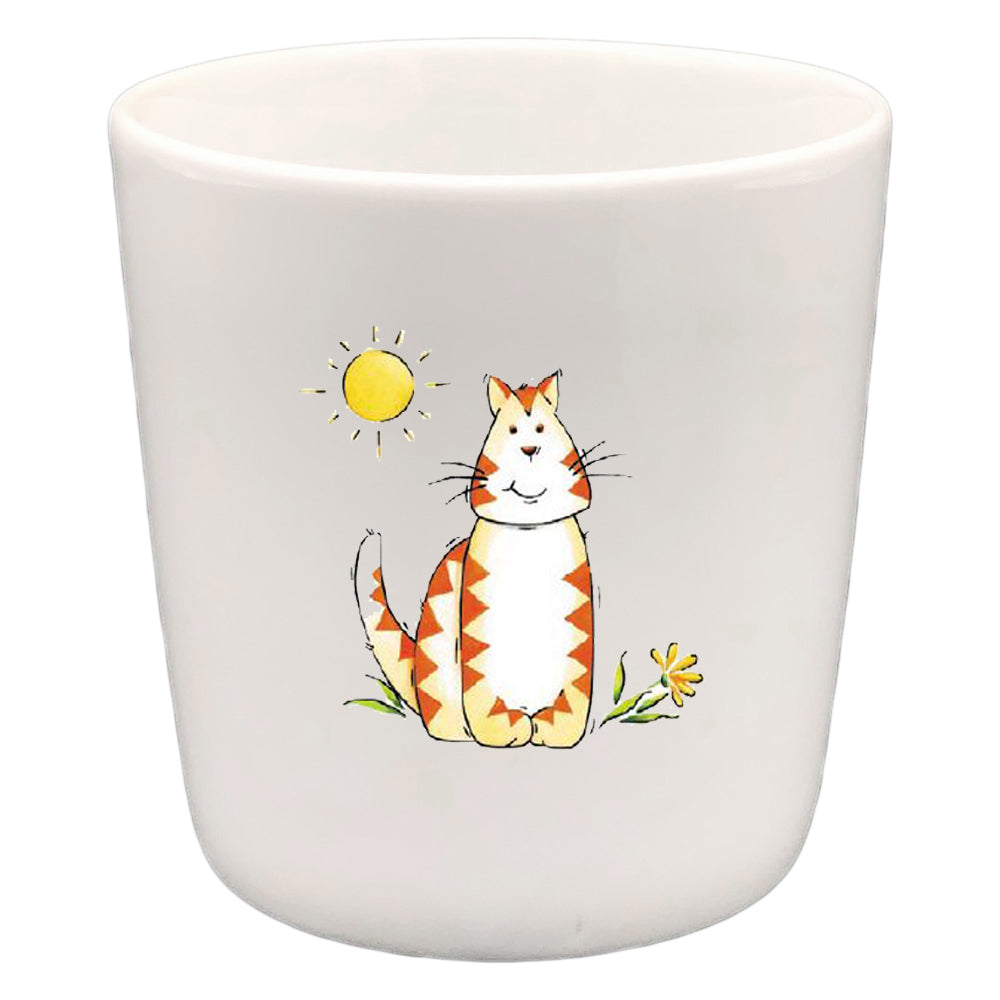 Trinkbecher Kakaobecher Katze mit Wunschname