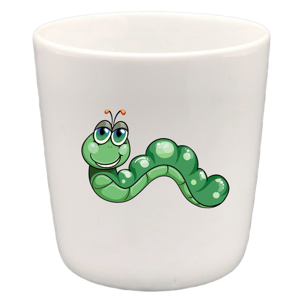 Trinkbecher Kakaobecher Wurm mit Wunschname