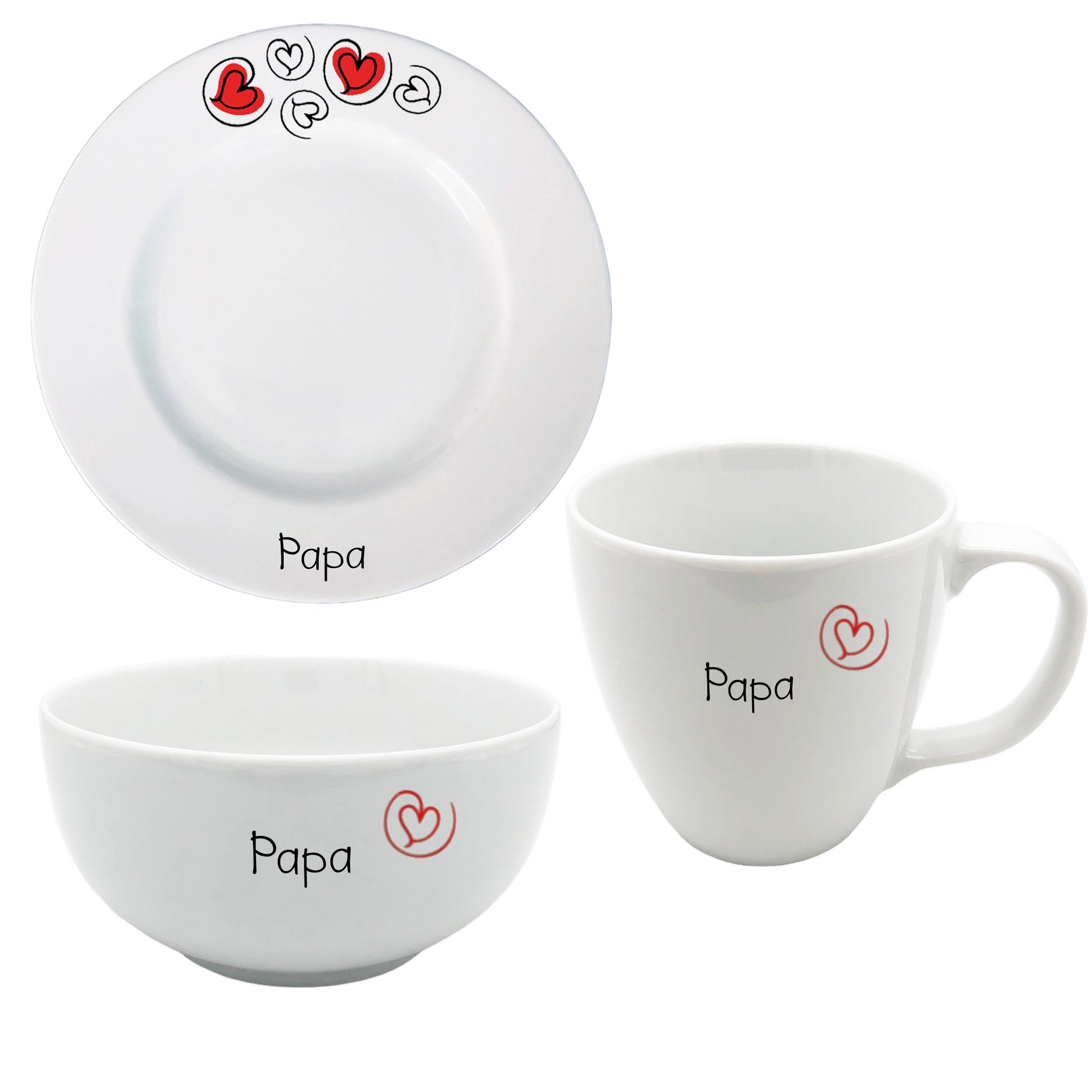 Frühstücksservice 3-tlg. Herz Papa