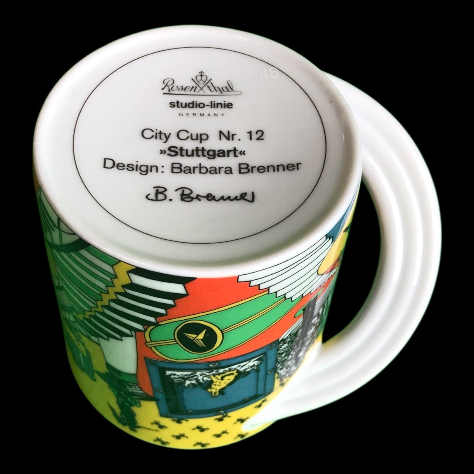 City Cup Stuttgart Nr. 12 Kaffeebecher Henkelbecher Tasse Rosenthal Porzellan