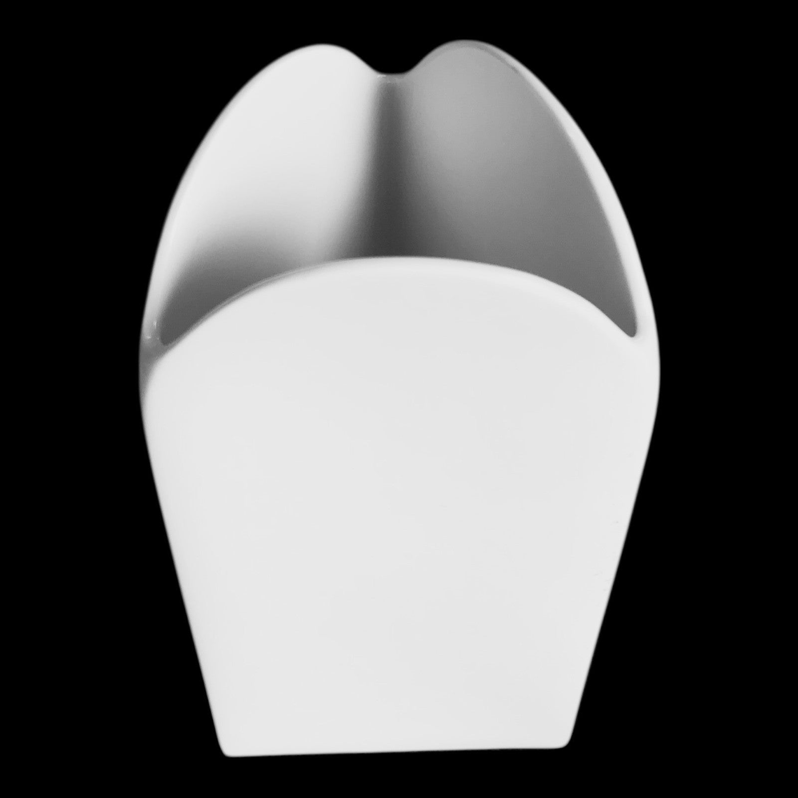 Vase dreieckig 23cm glatt Weiß Rosenthal Porzellan