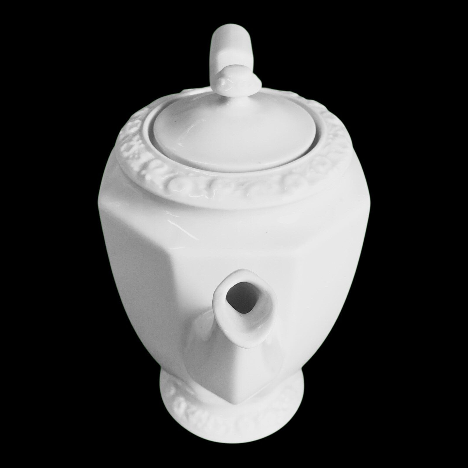 Kaffeekanne 2-tlg. Kaffee Kanne mit Deckel Maria Weiß Weiß Rosenthal Porzellan