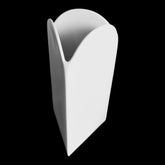 Vase dreieckig 23cm glatt Weiß Rosenthal Porzellan