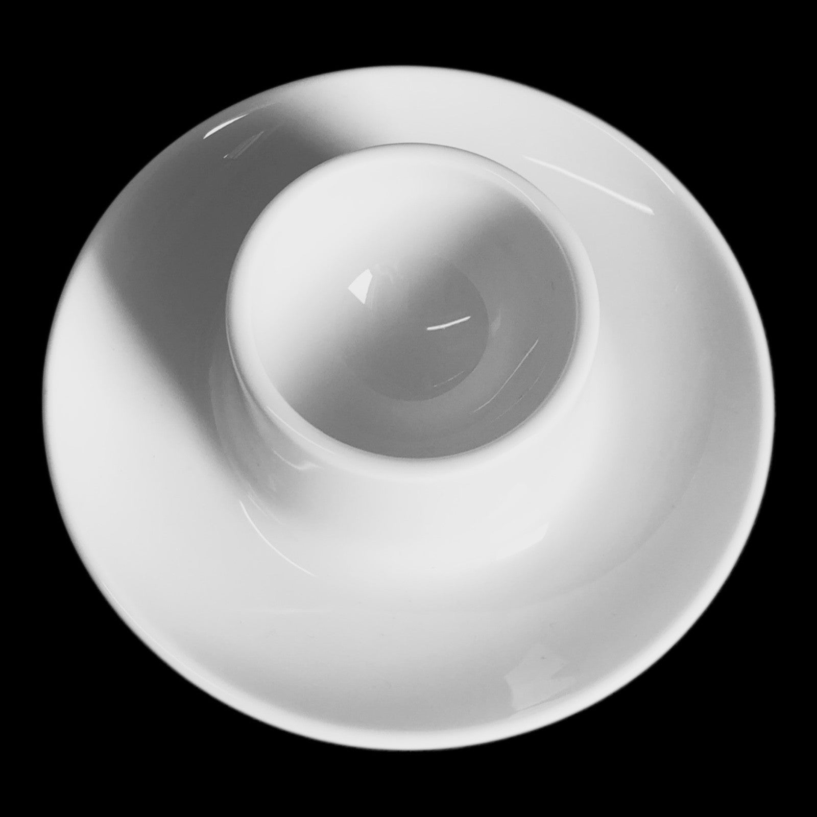 Eierbecher mit Ablage Eibecher Eier Becher Tac Gropius Weiß Rosenthal Porzellan