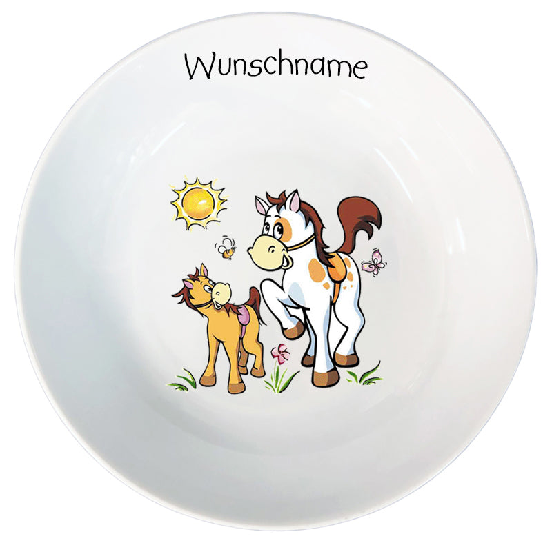Kinderservice 5-tlg. Pferde mit Wunschname