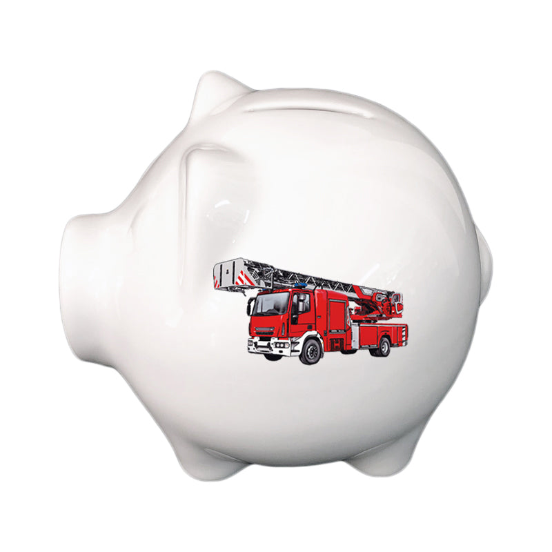 Sparschwein Spardose Feuerwehr mit Wunschname