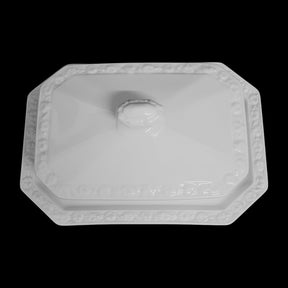 Butterdose 2-tlg Butterbehälter mit Deckel Classic Rose Weiß Rosenthal Porzellan