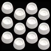 24x Eierbecher Porzellan Weiß Rund Eierhalter Ei Becher Set Frühstück Gastro