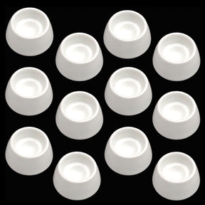 24x Eierbecher Porzellan Weiß Rund Eierhalter Ei Becher Set Frühstück Gastro