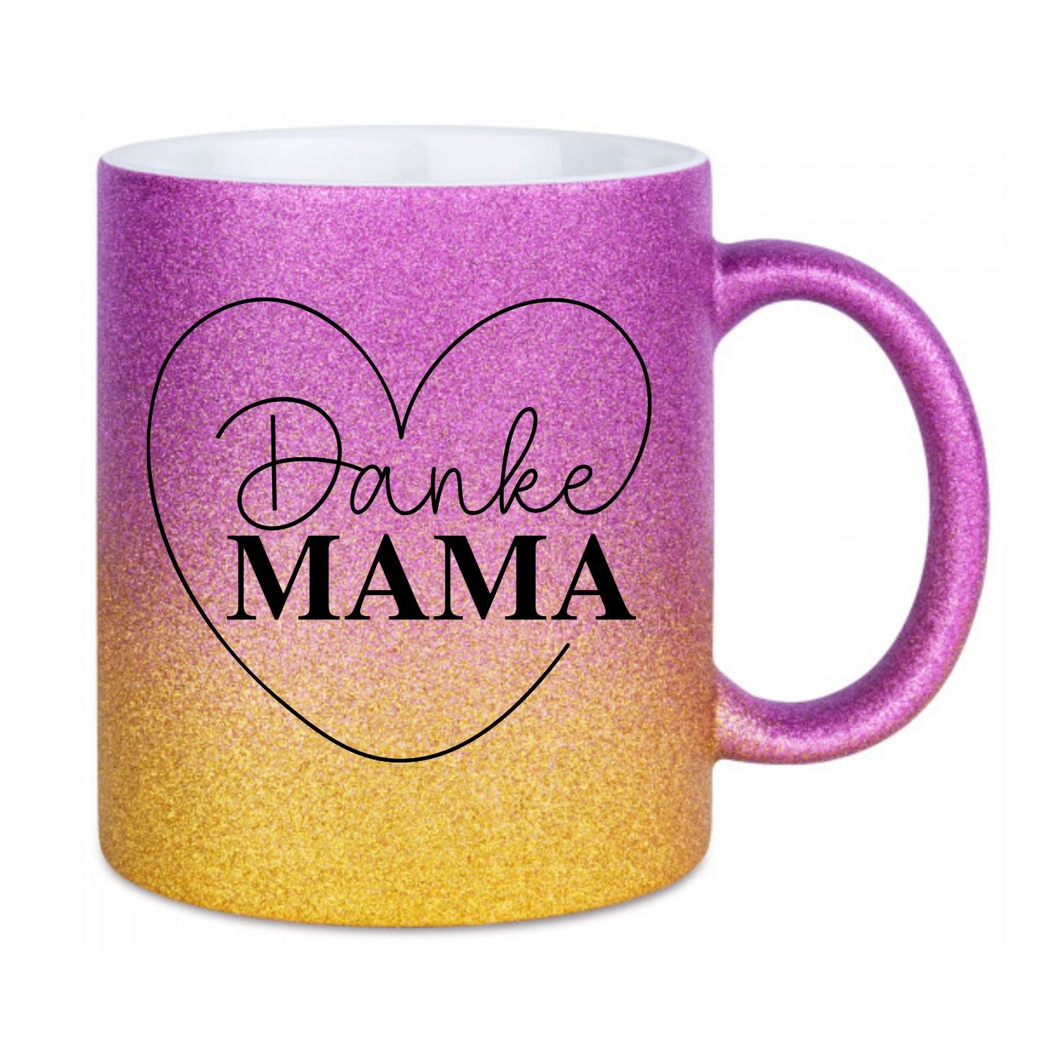 Glitzertasse - Danke Mama