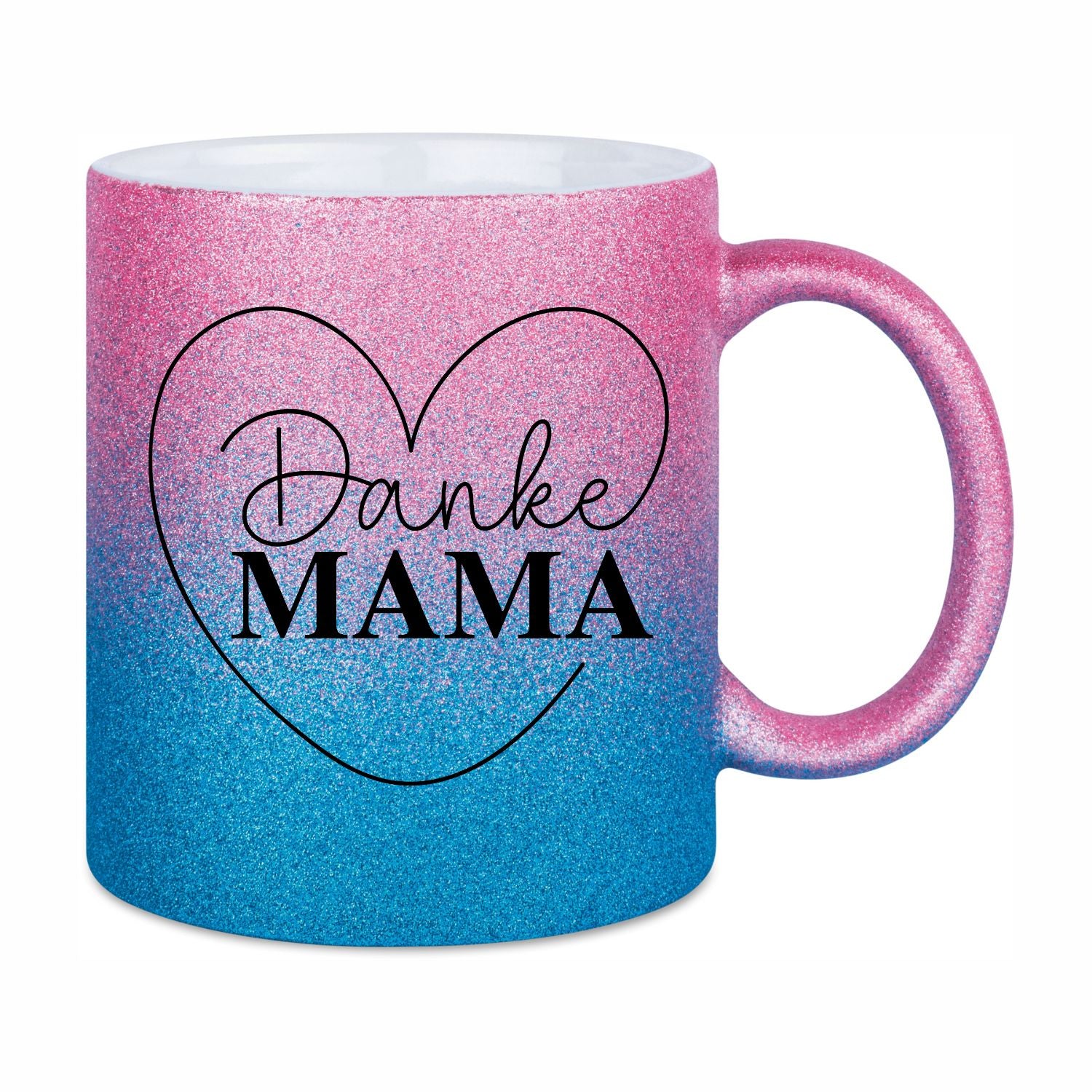 Glitzertasse - Danke Mama