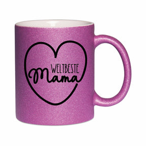 Glitzertasse - Beste Mama